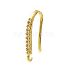 Rack Plating Brass Pave Cubic Zirconia Earring Hooks KK-O143-18G-1