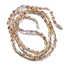 Transparent Electroplate Glass Beads Strands EGLA-H107-02A-AB02-4