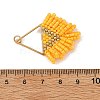 304 Stainless Steel & Glass Seed Beads Fringe Pendants PALLOY-MZ01427-03-3