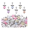 30Pcs Glass Pendant PALLOY-PH01669-7