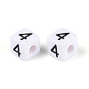 Opaque Acrylic European Large Hole Beads SACR-N020-01B-05-3