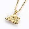 304 Stainless Steel Pendant Necklaces NJEW-L150-12-3