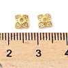Brass Micro Pave Clear Cubic Zirconia Bead Caps KK-V015-05G-01-2