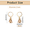 Alloy Cat Charm Locking Stitch Markers HJEW-PH01717-2