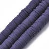 Flat Round Handmade Polymer Clay Beads CLAY-R067-10mm-04-1