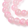 Crackle Baking Paint Imitation Jade Glass Beads Strands DGLA-T003-8mm-01-2