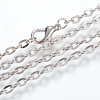 Iron Cable Chains Necklace Making X-MAK-R013-60cm-P-1