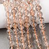 Natural Herkimer Diamond Beads Strands G-Z115-C03-6mm-7