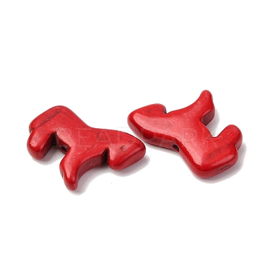 Synthetic Turquoise Dyed Horse Beads G-B015-04-1