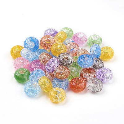 Transparent Crackle Acrylic Beads MACR-E025-30-1