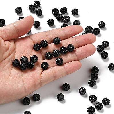 Pave Disco Ball Beads X1-RB-A130-10mm-13-1
