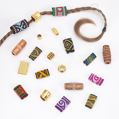 55Pcs Dreadlocks Beads Hair Decorations DIY-NB0008-99-1