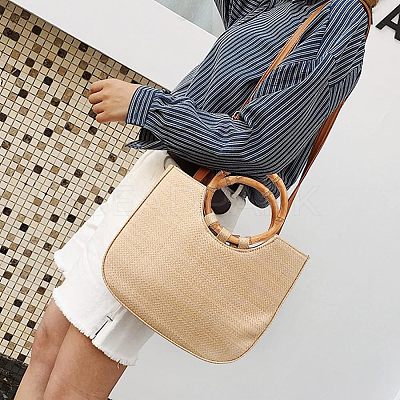 Wood Bag Handle FIND-WH0043-26-1