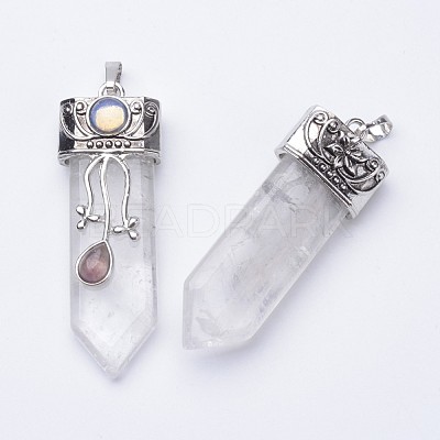 Natural Quartz Crystal Big Pointed Pendants G-F340-05D-1