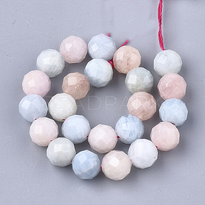 Natural Morganite Beads Strands X-G-S345-6mm-012-1