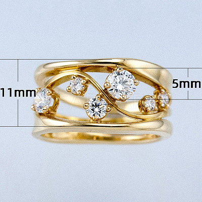 Alloy and Crystal Rhinestone Finger Rings FS-WG8CE30-03-1