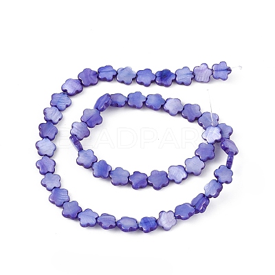 Natural Freshwater Shell Dyed Beads Strands SHEL-K001-001E-1