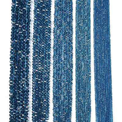 Electroplate Glass Beads Strands X-EGLA-A044-T6mm-B27-1