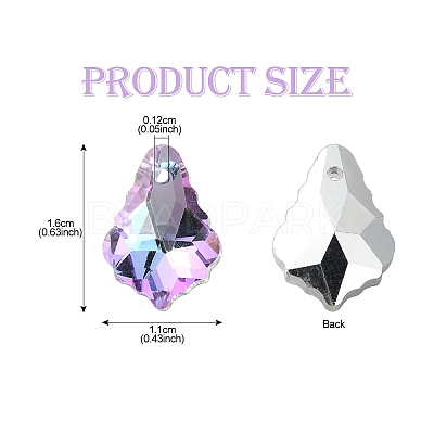 35Pcs 7 Colors Electroplated Glass Pendants FIND-YW0005-99-1