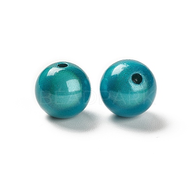 Spray Painted Acrylic Beads X-MACR-Q154-01A-1