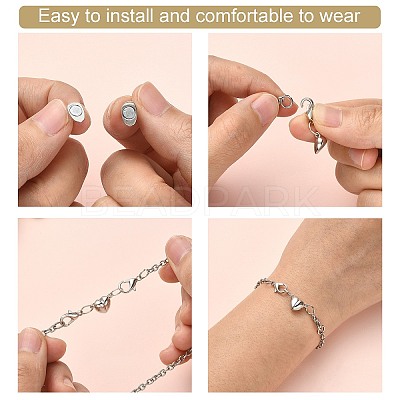 20 Sets 2 Colors Alloy Magnetic Clasps PALLOY-CJ0002-34-1