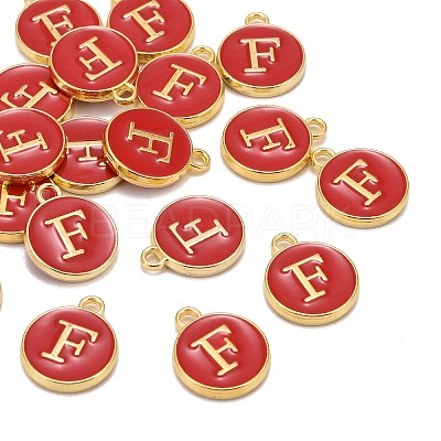 Golden Plated Alloy Enamel Charms ENAM-S118-03F-1