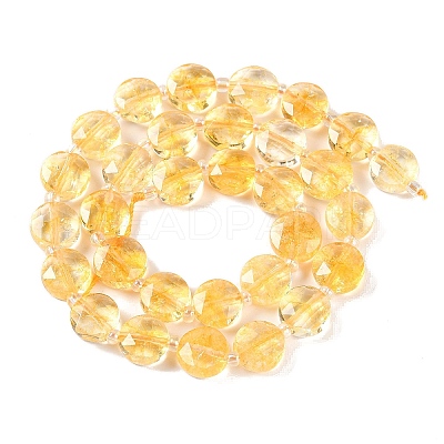 Heated Natural Citrine Beads Strands G-N342-17-1