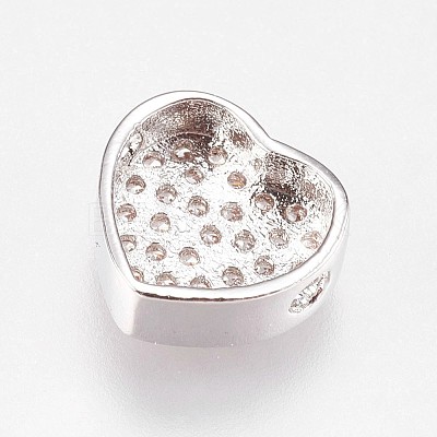 Brass Micro Pave Cubic Zirconia Beads LS-KK-I614-055P-1