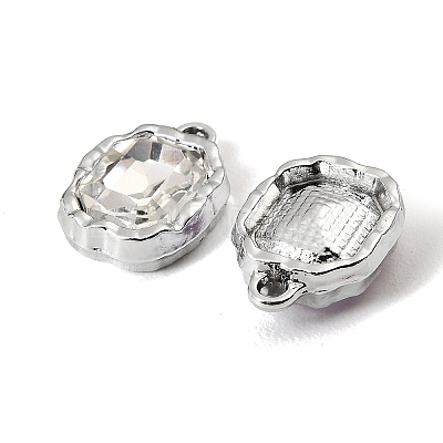 UV Plating Alloy Glass Pendants FIND-K032-33P-1