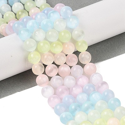 Macaron Color Natural Selenite Beads Strands G-C142-01B-10-1