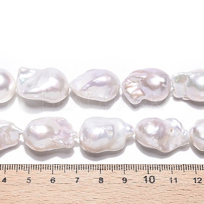 Natural Baroque Pearl Keshi Pearl Beads Strands PEAR-S019-02C-02-1