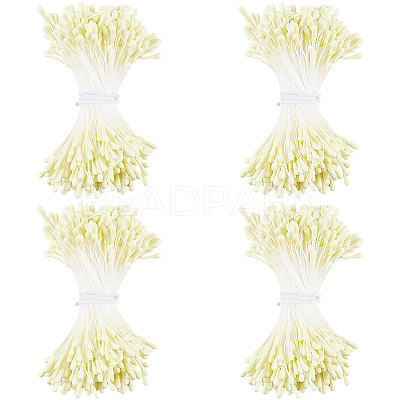 Gypsum with Cotton Cord Artificial Flower Core DIY-WH20007-36A-02-1
