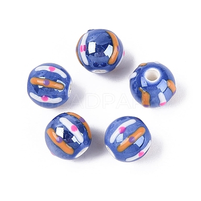 Handmade Porcelain Ceramic Beads PORC-Q005-03B-1