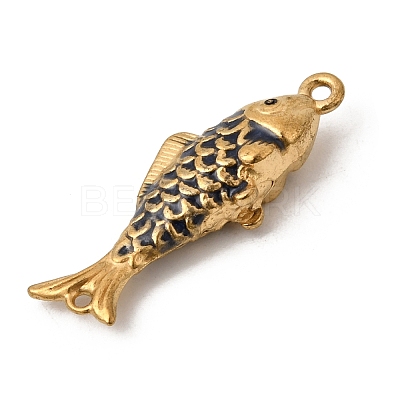304 Stainless Steel Enamel Fish Connector Charms STAS-B128-54G-01-1