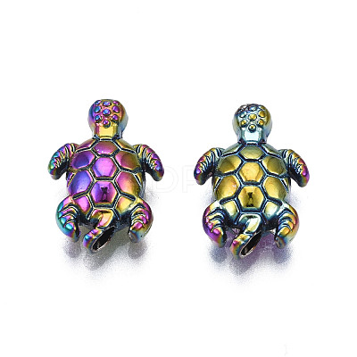 Rack Plating Rainbow Color Alloy Beads X-PALLOY-S180-333-1