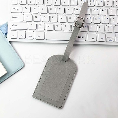 CutHollow 4Pcs PU Leather Luggage Tag OFST-CL0001-01A-01-1