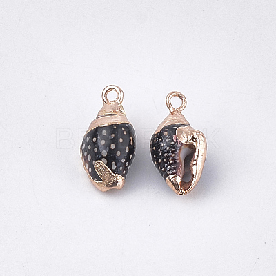 Electroplate Spiral Shell Pendants SSHEL-T009-19-1