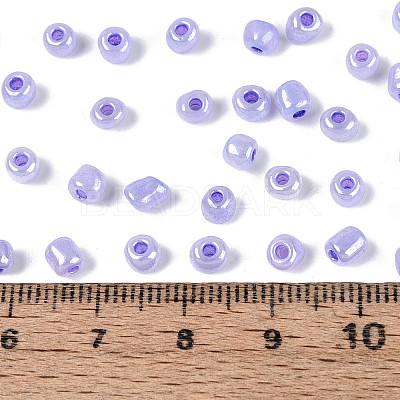 DIY Craft Beads 6/0 Ceylon Round Glass Seed Beads X-SEED-A011-4mm-146-1