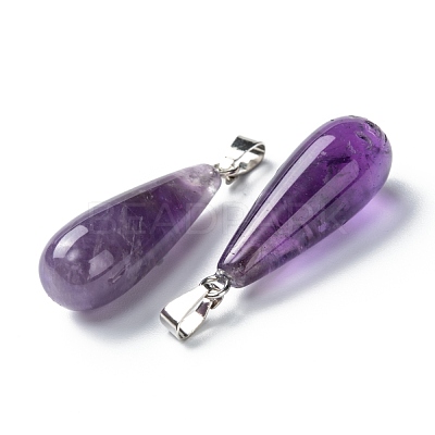 Natural Amethyst Pendants G-F707-14-1