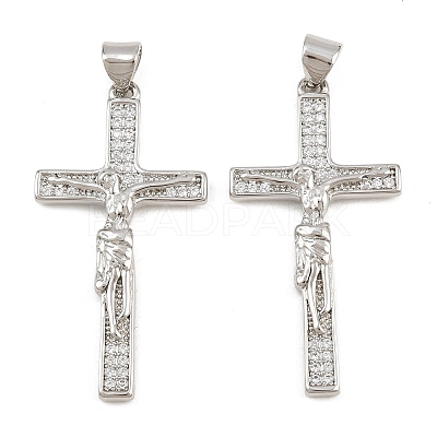 Easter Brass Micro Pave Clear Cubic Zirconia Pendants CU-CBADC6C-09P-01-1