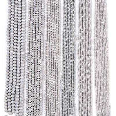 Electroplate Glass Beads Strands EGLA-A044-P8mm-B19-1