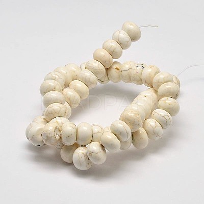 Rondelle Natural Magnesite Beads Strands X-G-M138-25-1