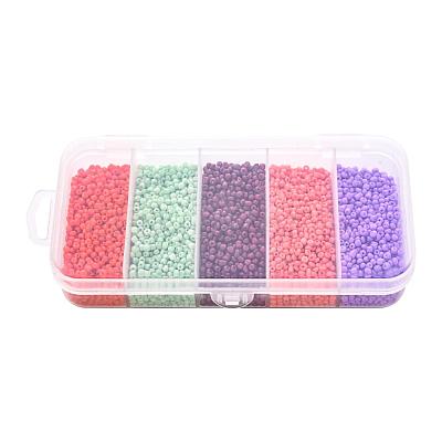 90G 5 Colors 12/0 Baking Paint Glass Seed Beads SEED-YW0001-14B-1