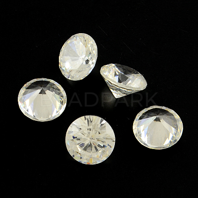 Diamond Shaped Cubic Zirconia Pointed Back Cabochons ZIRC-R004-16mm-01-1