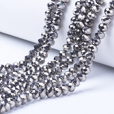 Electroplate Transparent Glass Beads Strands EGLA-A034-T4mm-UA03-1