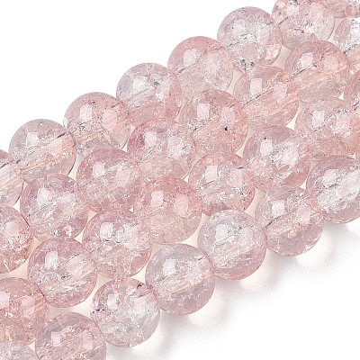 Transparent Crackle Baking Paint Glass Beads Strands X2-DGLA-T003-01A-13-1