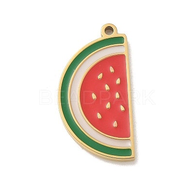 304 Stainless Steel Enamel Pendants STAS-I322-84G-G-1