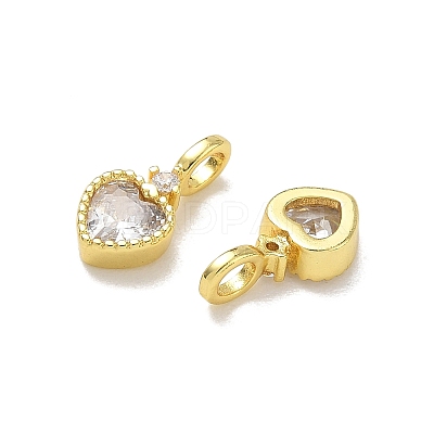 Brass Pave Clear Cubic Zirconia Charms CU-CBA6E4E-19G-B-1