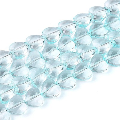 Baking Paint Transparent Glass Beads Strands DGLA-N021-01A-01-1