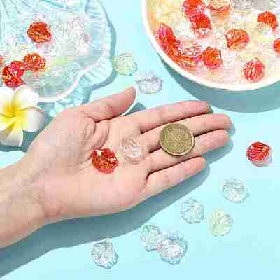 50Pcs Transparent Acrylic Pendants MACR-YW0004-17A-1